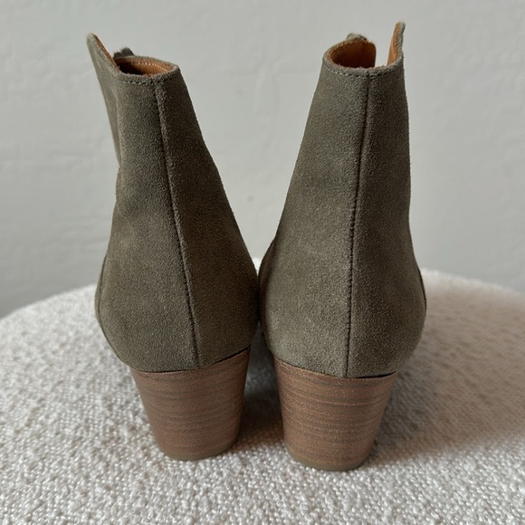 Isabel Marant Dicker Suede Ankle Bootie Boots Sage Green Sz 40 = US 10 - Picture 7 of 11